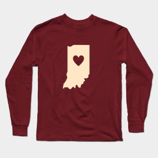 Indiana - Cream Long Sleeve T-Shirt